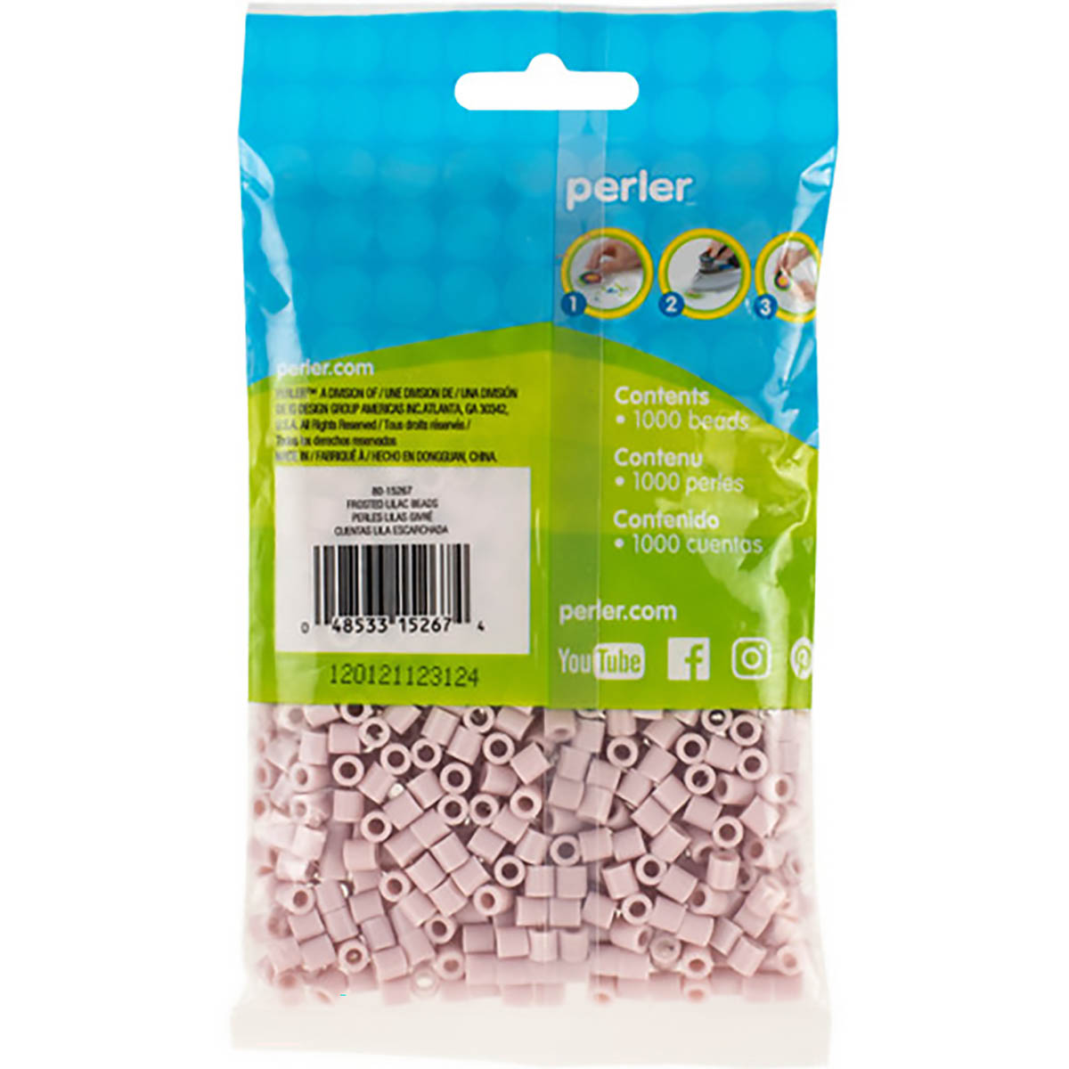 1,000 Perler Beads - Frosted Lilac