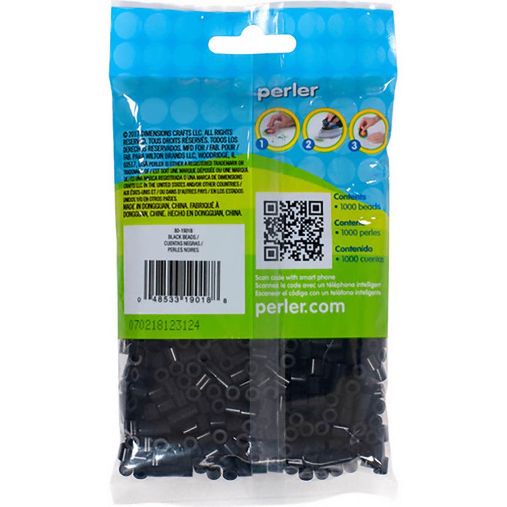 1,000 Perler Beads - Black